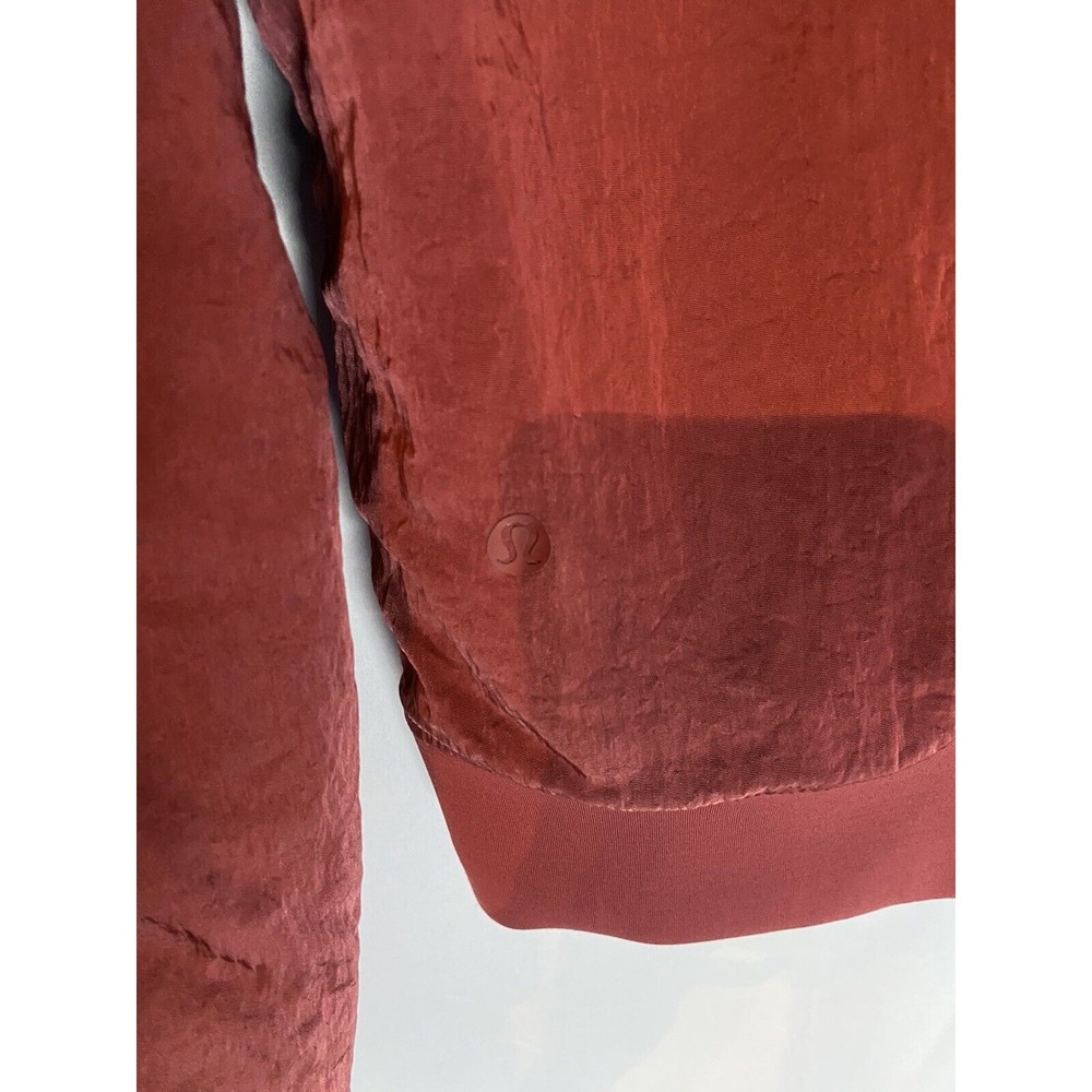 Lululemon Serene Travels Bomber  Reversible Jacket Chianti Maroon Size 6 - Picture 5 of 7